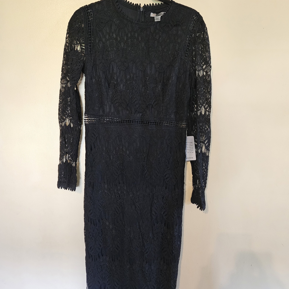 Love By Design Black Lace Midi Dress - Picture 5 of 5
